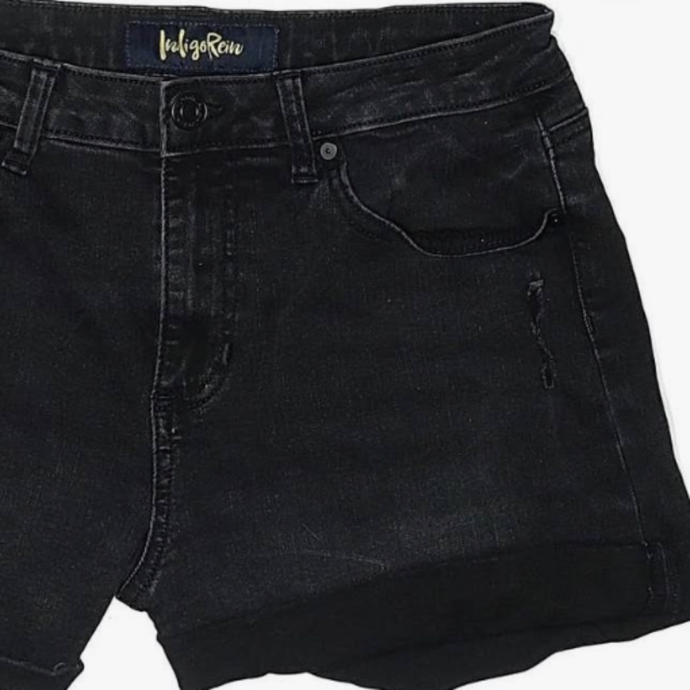 Black Jean Shorts